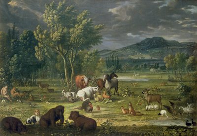 Adam and Eve in Paradise by Johann Wenzel Peter